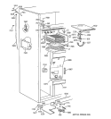 FREEZER SECTION Diagram and Parts List for ZISS36DCBSS  General Electric Refrigerator