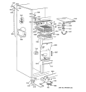 FREEZER SECTION Diagram and Parts List for ZISB36DCB  General Electric Refrigerator