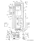 FREEZER DOOR Diagram and Parts List for ZISB48DCB  General Electric Refrigerator