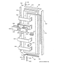FRESH FOOD DOOR Diagram and Parts List for ZISB48DCB  General Electric Refrigerator