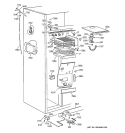 FREEZER SECTION Diagram and Parts List for ZISB48DCB  General Electric Refrigerator