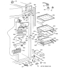 FRESH FOOD SECTION Diagram and Parts List for ZISB48DCB  General Electric Refrigerator