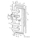 FRESH FOOD DOOR Diagram and Parts List for ZIS42NCB  General Electric Refrigerator