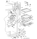 FRESH FOOD SECTION Diagram and Parts List for ZIS42NCB  General Electric Refrigerator
