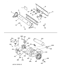 BACKSPLASH, BLOWER & MOTOR Diagram and Parts List for DPSR513EA0AA  General Electric Dryer