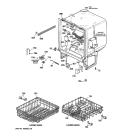 BODY PARTS Diagram and Parts List for GSM2110D02AA  General Electric Dishwasher