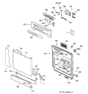 Part Location Diagram of WD34X10492 GE ESCUTCHEON & INSERT Assembly