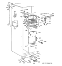 FREEZER SECTION Diagram and Parts List for ZIS36NCB  General Electric Refrigerator