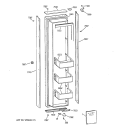 FREEZER DOOR Diagram and Parts List for ZIS48NCB  General Electric Refrigerator