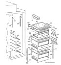 Part Location Diagram of WR71X2664 GE SNACK PAN FRONT Assembly