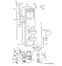 FREEZER DOOR Diagram and Parts List for ZISS48DCBSS  General Electric Refrigerator