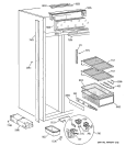 FREEZER SECTION Diagram and Parts List for ZISS48DCBSS  General Electric Refrigerator
