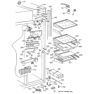 FRESH FOOD SECTION Diagram and Parts List for ZISS48DCBSS  General Electric Refrigerator