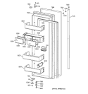 FRESH FOOD DOOR Diagram and Parts List for ZISS48NCBSS  General Electric Refrigerator