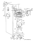 FREEZER SECTION Diagram and Parts List for ZISS48NCBSS  General Electric Refrigerator