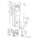 FREEZER DOOR Diagram and Parts List for ZISS42DCBSS  General Electric Refrigerator