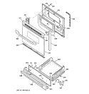 DOOR & DRAWER PARTS Diagram and Parts List for JGBS20WEA2WW  General Electric Range