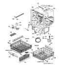 BODY PARTS Diagram and Parts List for EDW2060F02SS  General Electric Dishwasher
