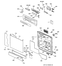 ESCUTCHEON & DOOR ASSEMBLY Diagram and Parts List for GSD5360F01SS  General Electric Dishwasher