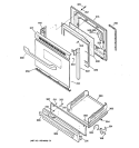 DOOR & DRAWER PARTS Diagram and Parts List for JGBS23WEA3WW  General Electric Range