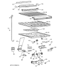 COMPARTMENT SEPARATOR Diagram and Parts List for CTG25GABURWW  Hotpoint Refrigerator