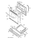 DOOR & DRAWER PARTS Diagram and Parts List for RGB530BEA3AD  Hotpoint Range