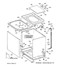CABINET, COVER & FRONT PANEL Diagram and Parts List for VBXR1070W2AA  Hotpoint Washer