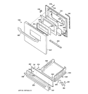 DOOR & DRAWER PARTS Diagram and Parts List for JGBS07PEA3WW  General Electric Range