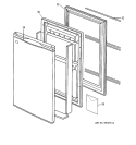 DOOR Diagram and Parts List for GMR03DAMAWW  General Electric Refrigerator