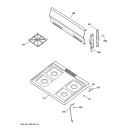 COOKTOP Diagram and Parts List for JGBS04BEA3WH  General Electric Range