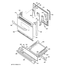 DOOR & DRAWER PARTS Diagram and Parts List for JGBS04BEA3WH  General Electric Range