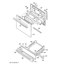 DOOR & DRAWER PARTS Diagram and Parts List for RGB526PEA2WH  Hotpoint Range