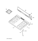 COOKTOP Diagram and Parts List for RGB508PEA2AD  Hotpoint Range