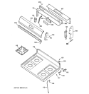 CONTROL PANEL & COOKTOP Diagram and Parts List for RGB628BEA2AD  Hotpoint Range