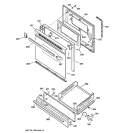 DOOR & DRAWER PARTS Diagram and Parts List for RGB628BEA2AD  Hotpoint Range