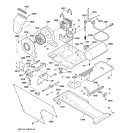 DRYER MOTOR, BLOWER & BELT Diagram and Parts List for WSM2780WBWW  General Electric Washer Dryer Combo