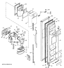 FREEZER DOOR Diagram and Parts List for GSS22JEMACC  General Electric Refrigerator