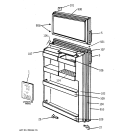DOORS Diagram and Parts List for TDX9SNSCRWH  General Electric Refrigerator