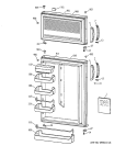 DOORS Diagram and Parts List for TDX9SNYDRWH  General Electric Refrigerator