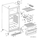 CABINET Diagram and Parts List for TDX9SNYDRWH  General Electric Refrigerator