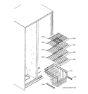 FREEZER SHELVES Diagram and Parts List for GSS25SGMABS  General Electric Refrigerator