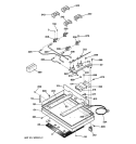 BURNER PARTS Diagram and Parts List for JGP933CEC1CC  General Electric Cooktop