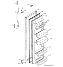 Part Location Diagram of WR77X10040 GE DOOR INNER FF