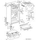 CABINET Diagram and Parts List for CTG16GAZBRWH  Hotpoint Refrigerator