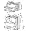 DOORS Diagram and Parts List for HTS17BBMBRCC  Hotpoint Refrigerator