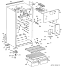 CABINET Diagram and Parts List for HTG16BBMCRWW  Hotpoint Refrigerator