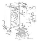 CABINET Diagram and Parts List for HTS15BBMBRWW  Hotpoint Refrigerator