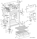 CABINET Diagram and Parts List for HTS15BCMBLWW  Hotpoint Refrigerator