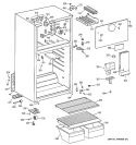CABINET Diagram and Parts List for HTR17BBMBLAA  Hotpoint Refrigerator