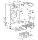 CABINET Diagram and Parts List for HTT18EBMBRCC  Hotpoint Refrigerator